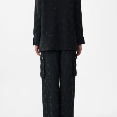 CAMILLA Wide Leg Utility Pants Solid Black - Image 2