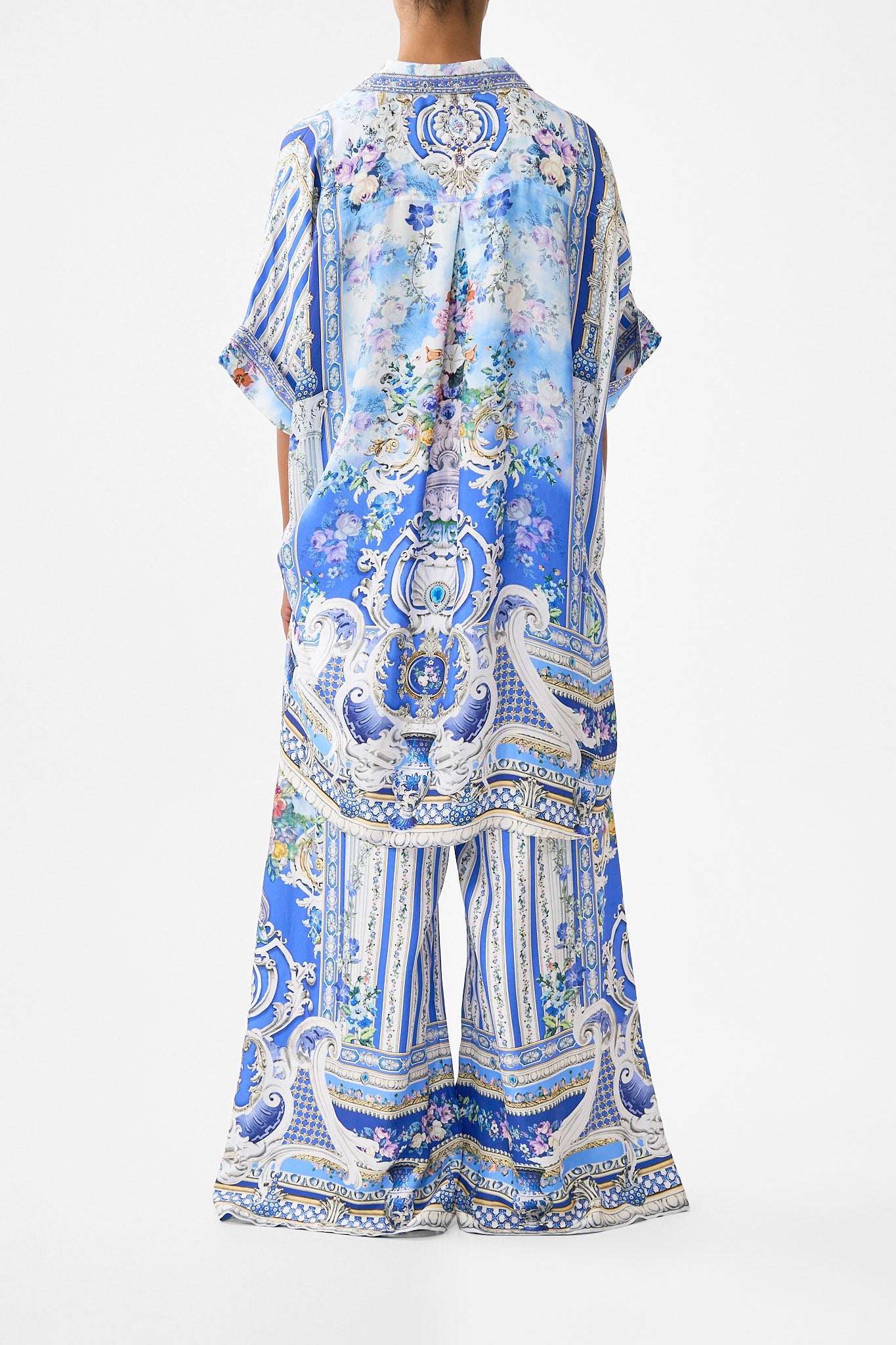 CAMILLA Wide Leg Trouser With Front Pockets Ottoman Opulence - Image 2