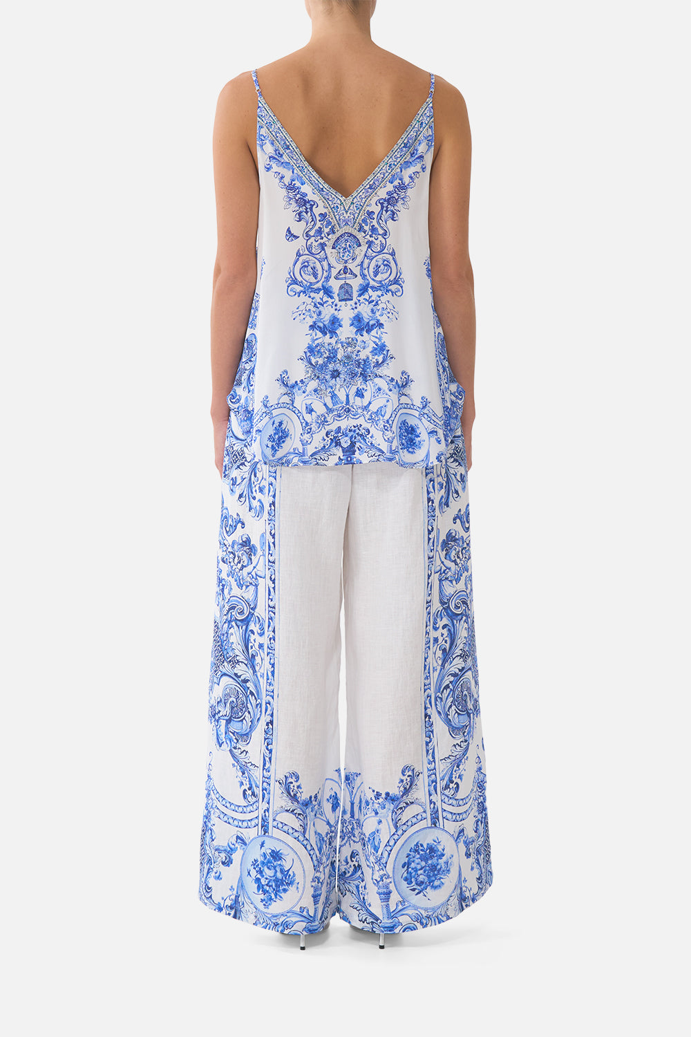 MNCAM131026140621075_2 CAMILLA Wide Leg Trouser With Front Pockets Ceramic Panoramic - Image 2