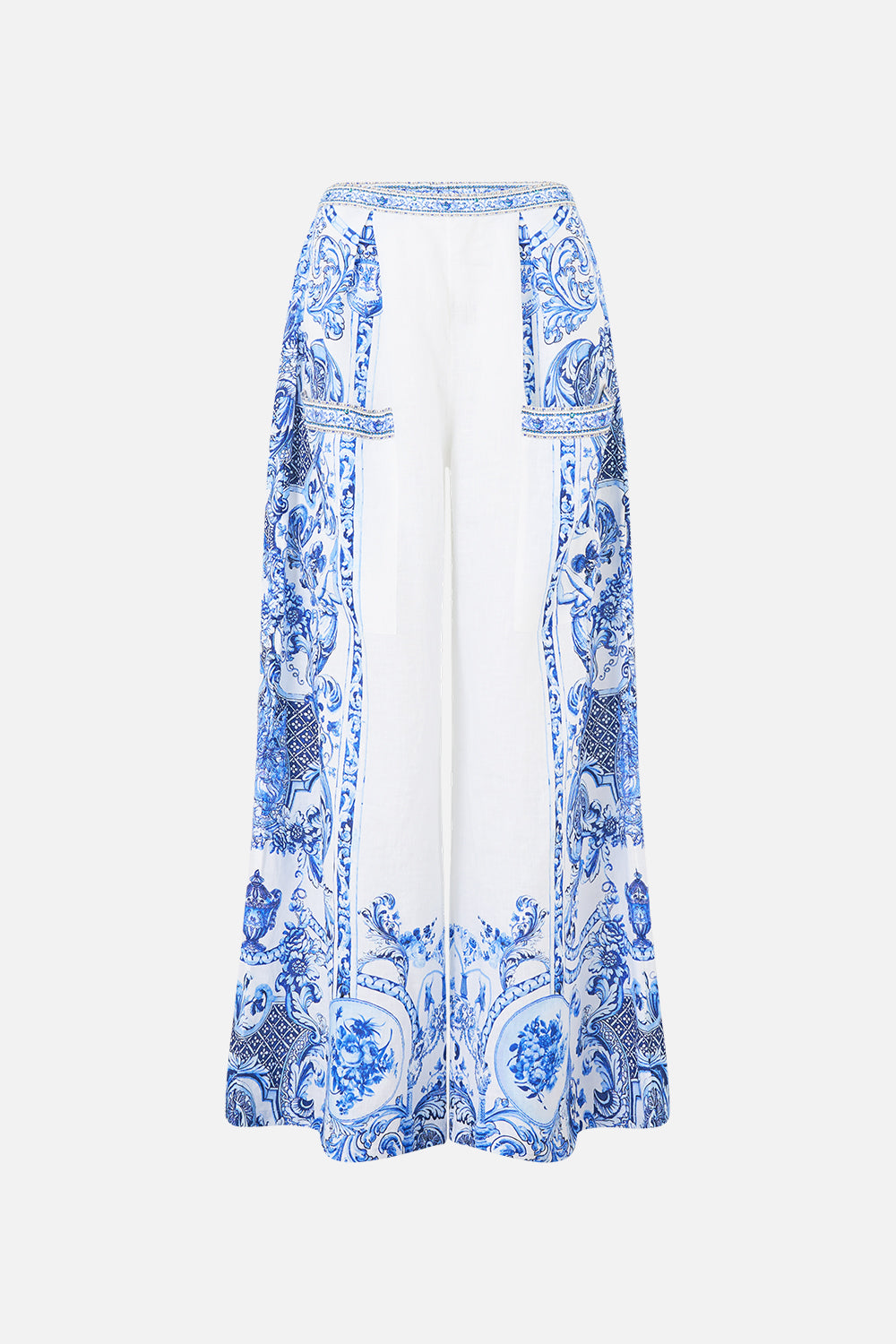 MNCAM131026140621075_3 CAMILLA Wide Leg Trouser With Front Pockets Ceramic Panoramic - Image 3