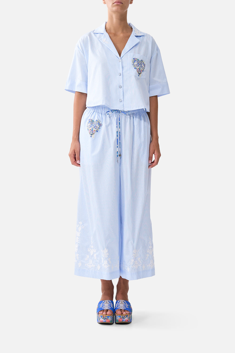 CAMILLA Wide Leg Elastic Waist Pant Ottoman Opulence - Image 1
