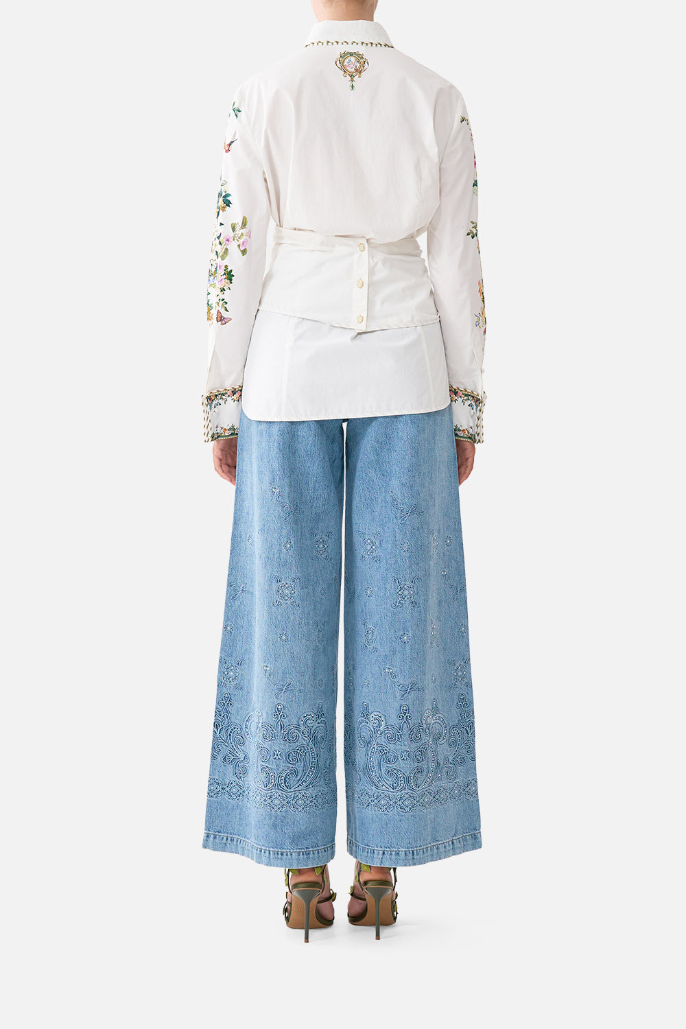 CAMILLA Wide Leg Belted Jean Denim - Image 2
