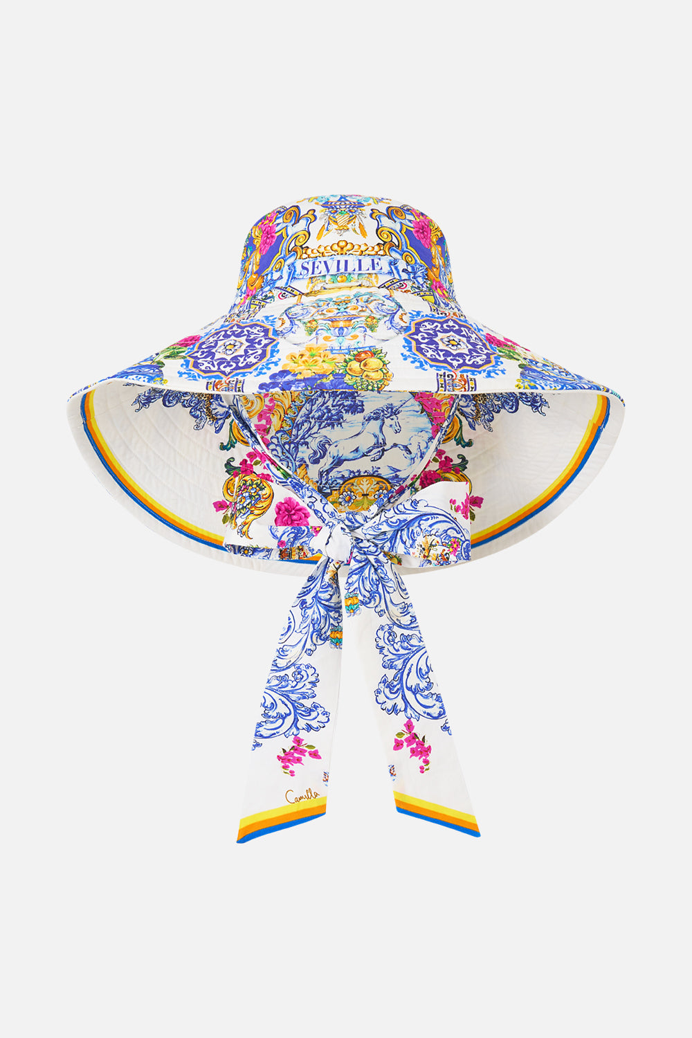 CAMILLA Wide Brim Bucket Hat With Tie España Nirvana - Image 1