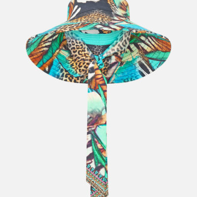 CAMILLA Wide Brim Bucket Hat With Tie Butterfly Bohemia - Image 1