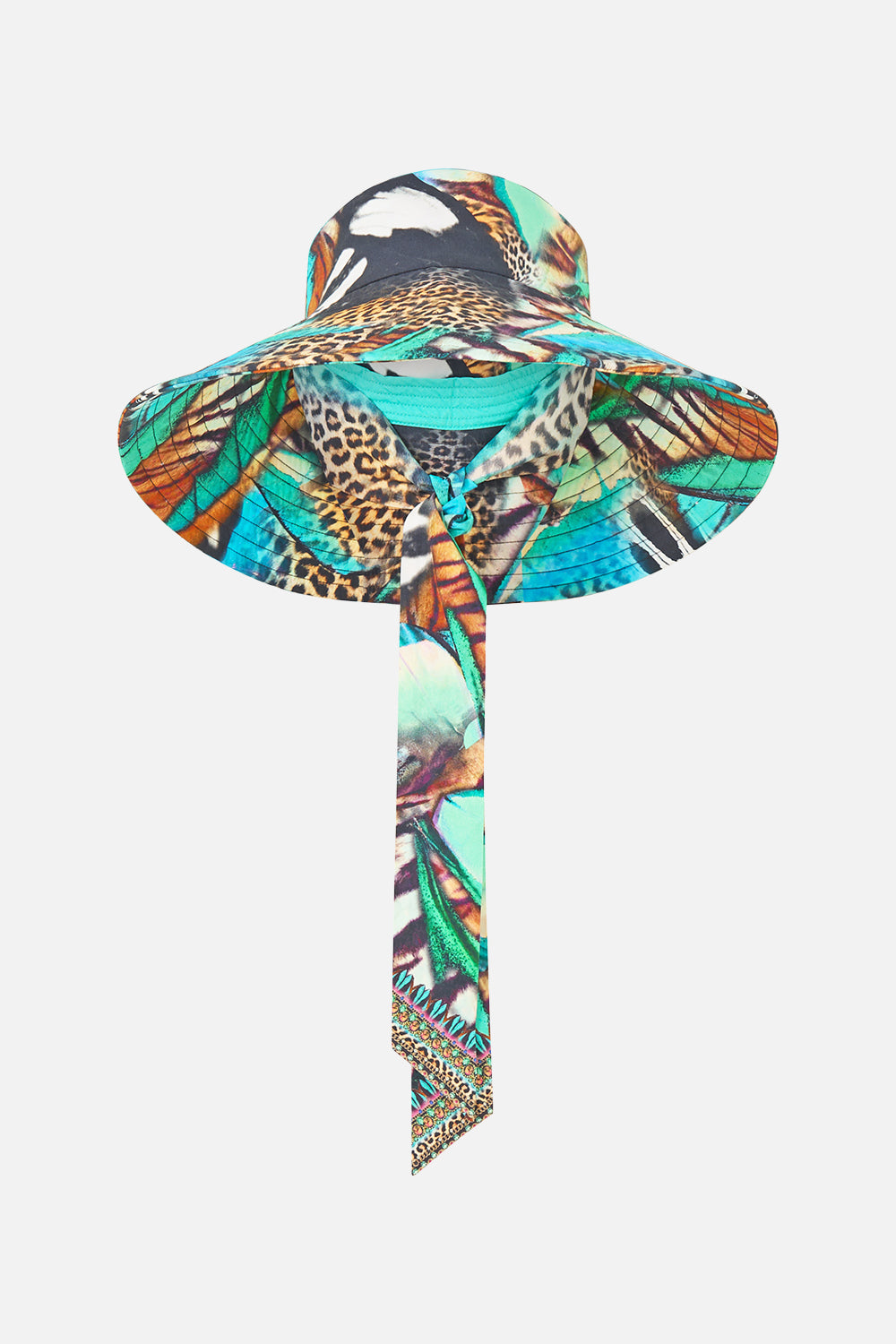 CAMILLA Wide Brim Bucket Hat With Tie Butterfly Bohemia - Image 1