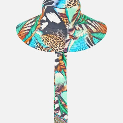 CAMILLA Wide Brim Bucket Hat With Tie Butterfly Bohemia - Image 2