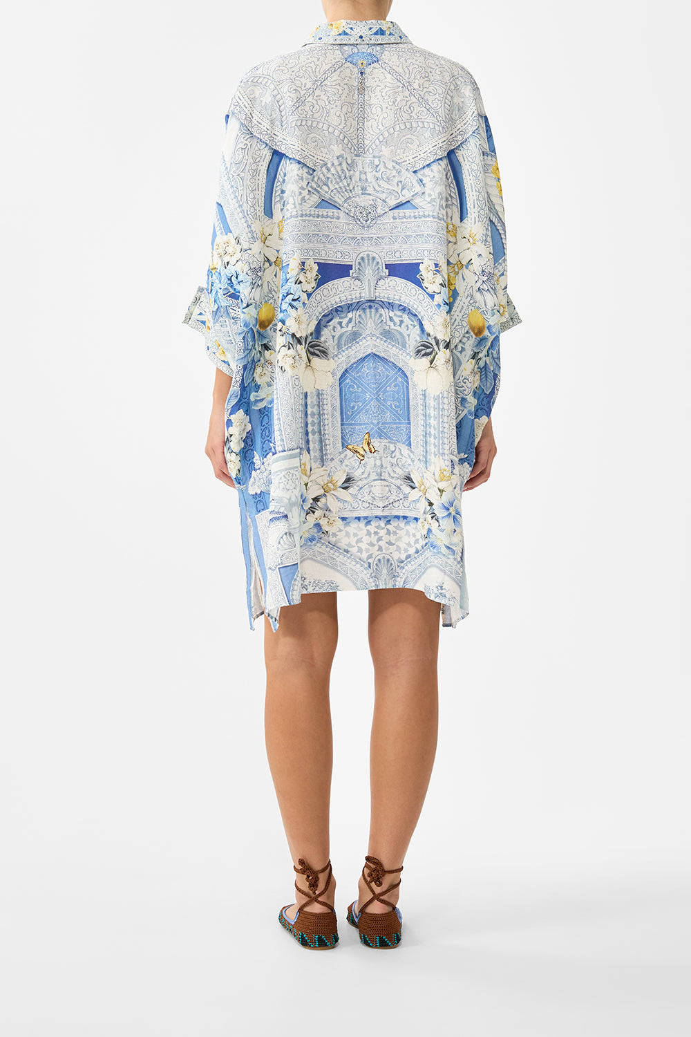 MNCAM131026140621090_2 CAMILLA Wide Body Collared Kaftan DE Nada Granada - Image 2