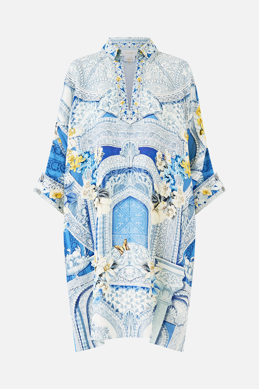 MNCAM131026140621090_3 CAMILLA Wide Body Collared Kaftan DE Nada Granada - Image 3