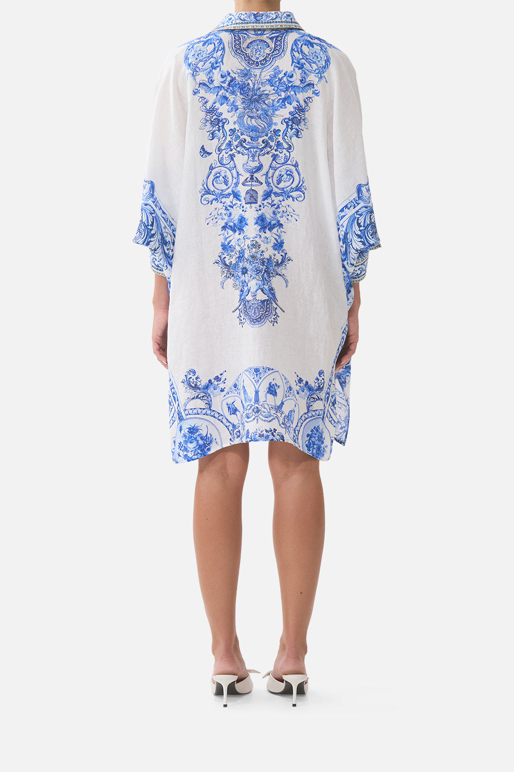 MNCAM131026140621091_2 CAMILLA Wide Body Collared Kaftan Ceramic Panoramic - Image 2