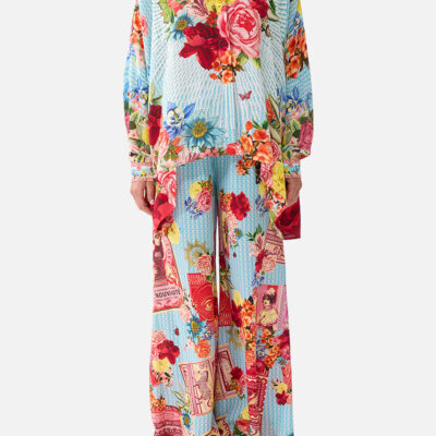 CAMILLA Wide Body Collared Blouse Papers and Curious Capers - Image 1