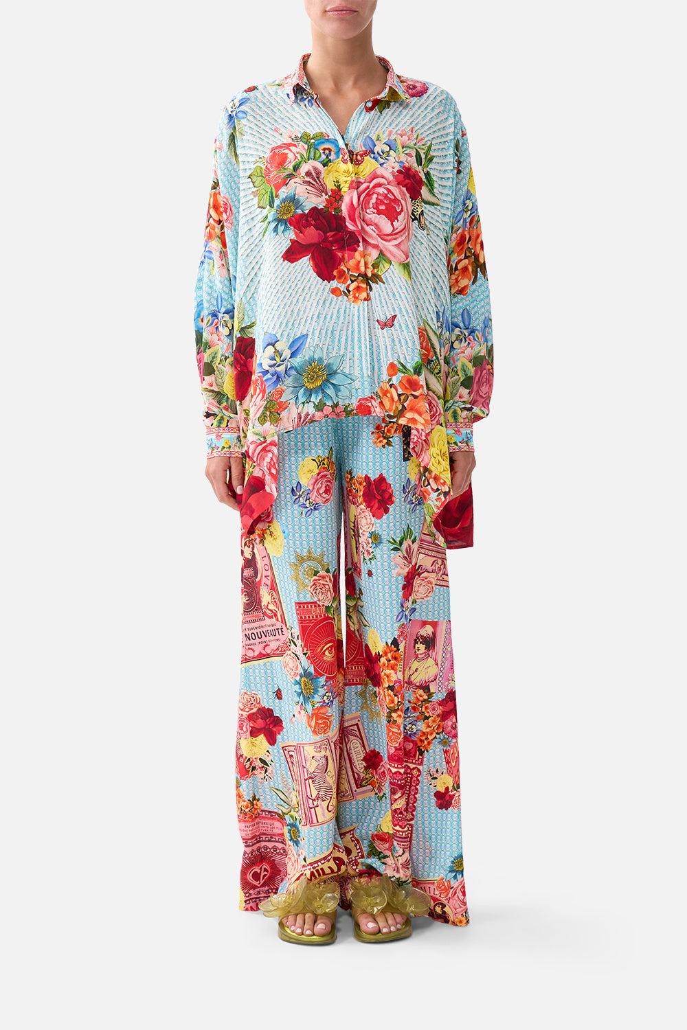 CAMILLA Wide Body Collared Blouse Papers and Curious Capers - Image 1