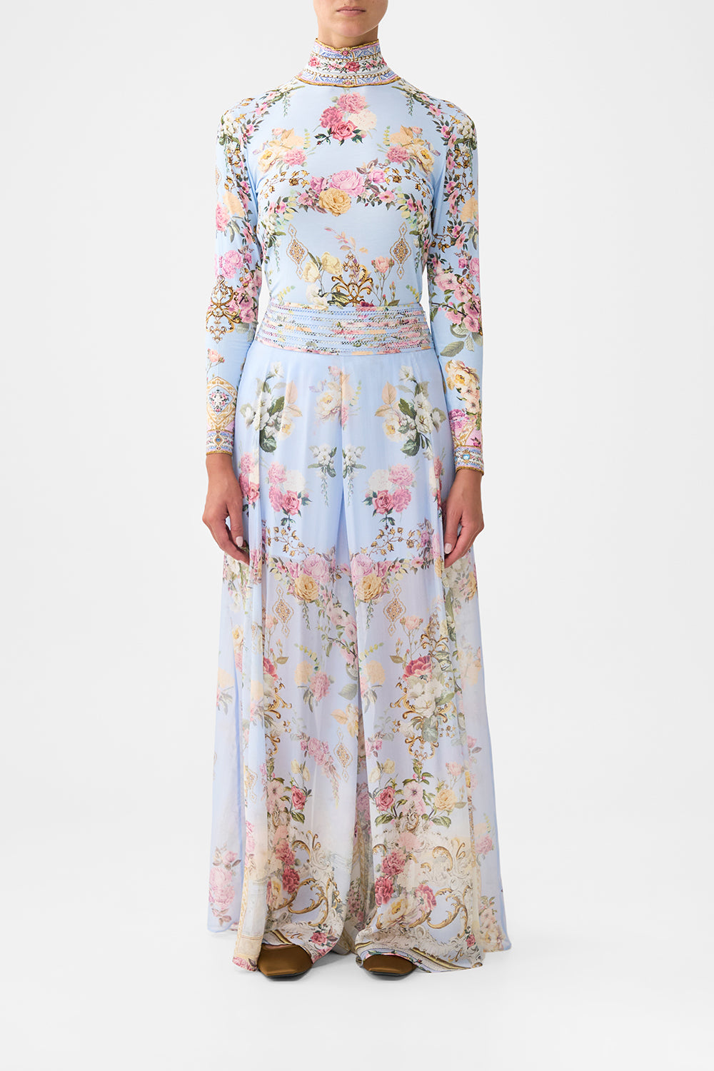 CAMILLA Waisted Wide Leg Pant Tiled - Image 1