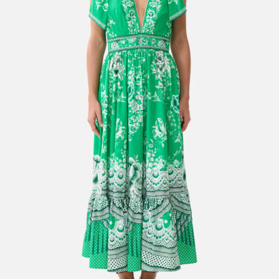 CAMILLA Waisted Midi Dress With Shoulder Ties Sacromonte Señorita - Image 1