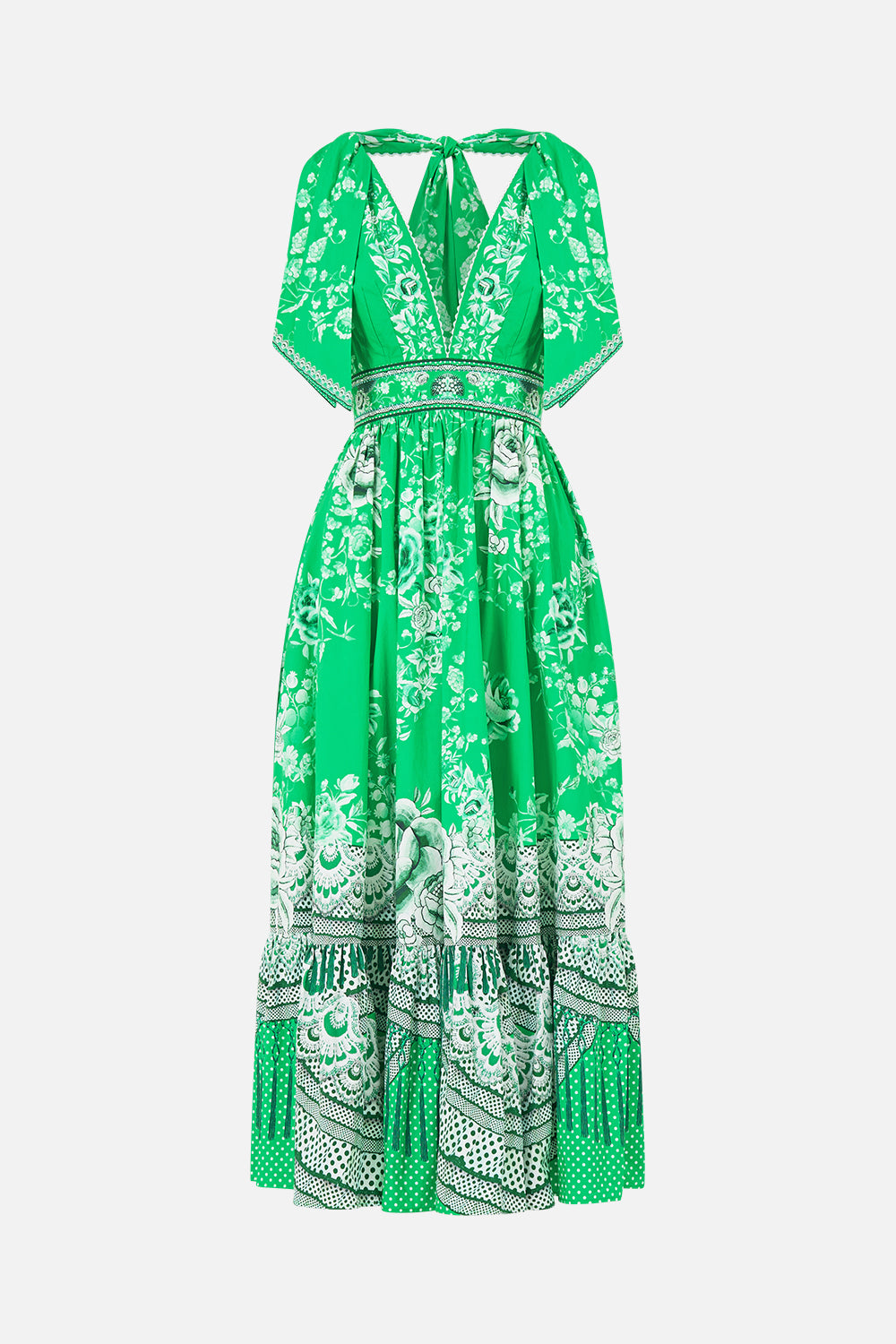 CAMILLA Waisted Midi Dress With Shoulder Ties Sacromonte Señorita - Image 3