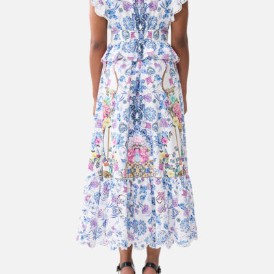 CAMILLA Waisted Midi Dress With Ruffle Details All About That Lace - Image 2