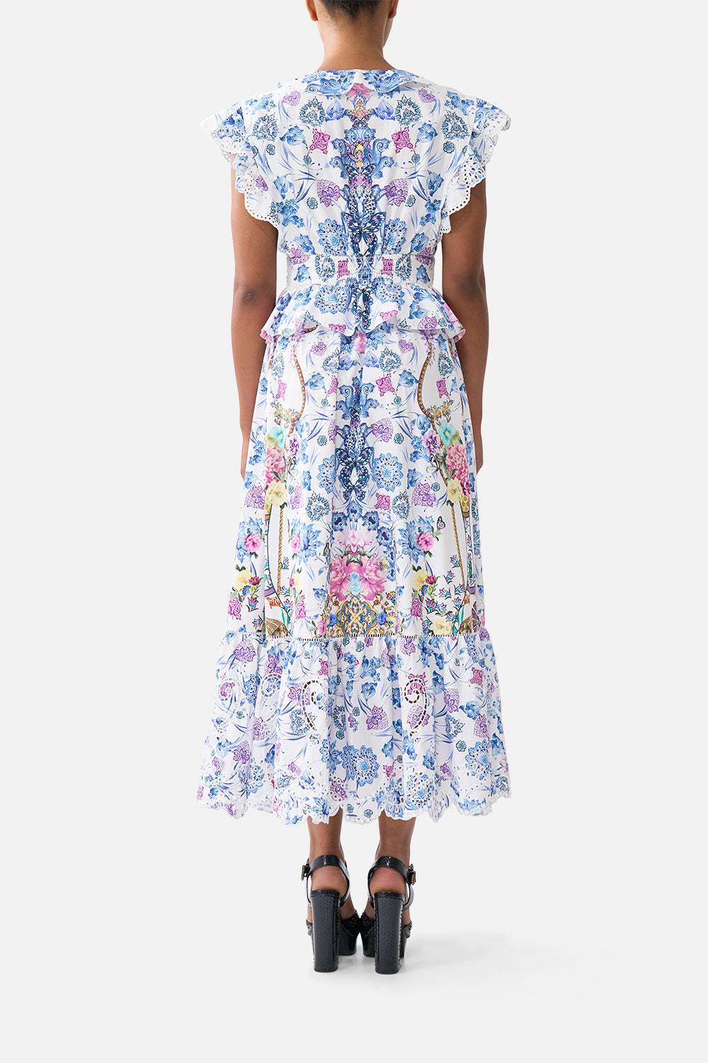 MNCAM131026140621097_2 CAMILLA Waisted Midi Dress With Ruffle Details All About That Lace - Image 2