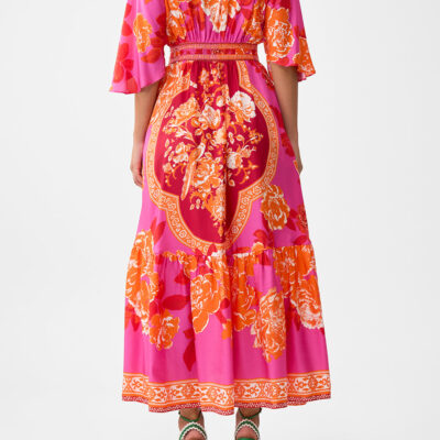 CAMILLA Waisted Dress With Hem Ruffle Tiles OF Türkiye - Image 2