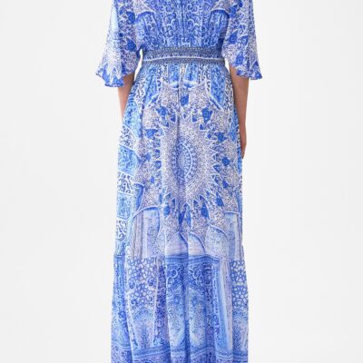 CAMILLA Waisted Dress With Hem Ruffle the Bosphorous - Image 2