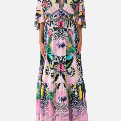 CAMILLA Waisted Dress With Hem Ruffle Millamorphosis - Image 1