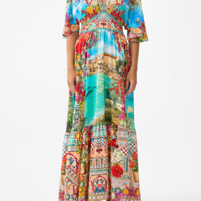 CAMILLA Waisted Dress With Hem Ruffle Meet ME - Image 1