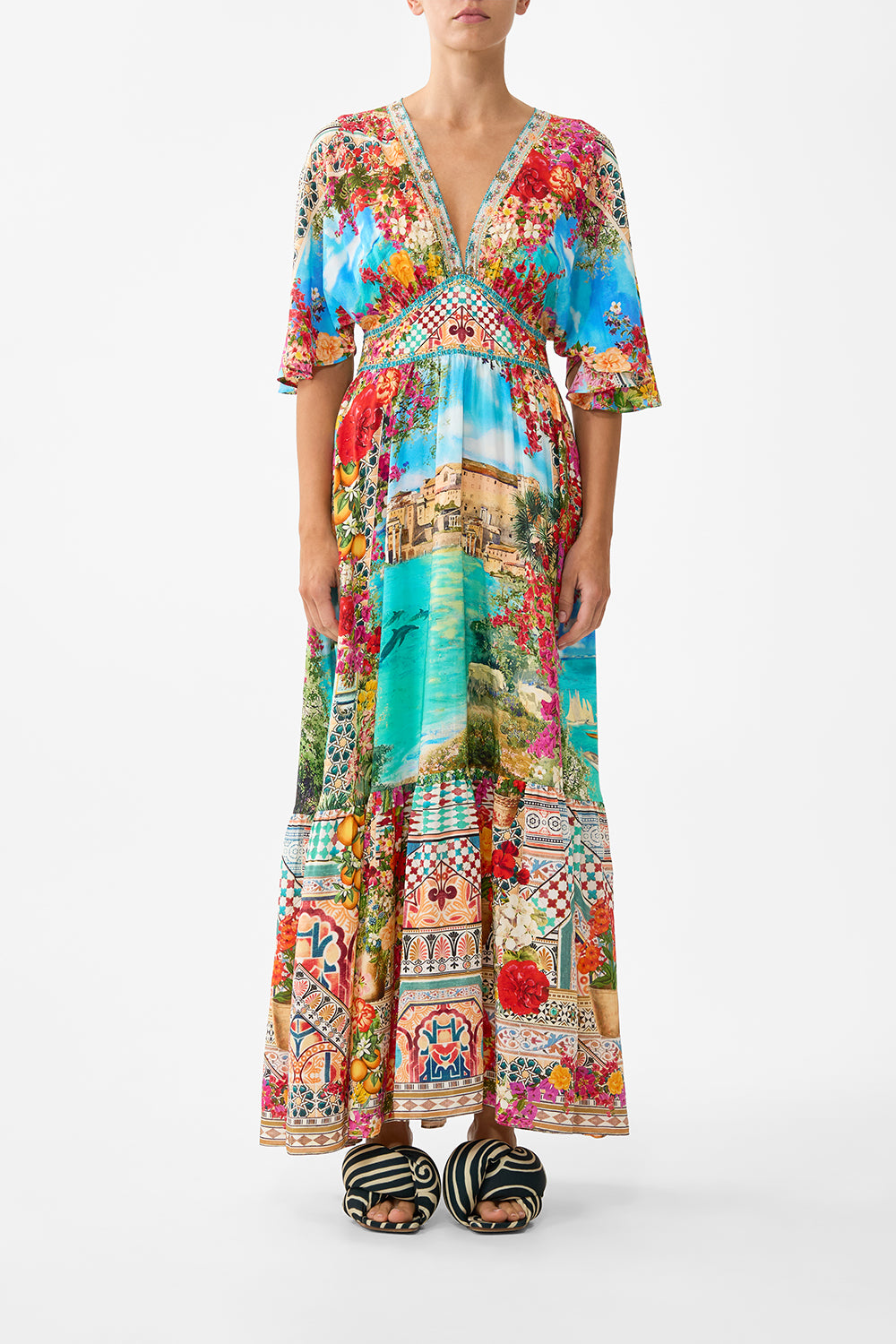 CAMILLA Waisted Dress With Hem Ruffle Meet ME - Image 1