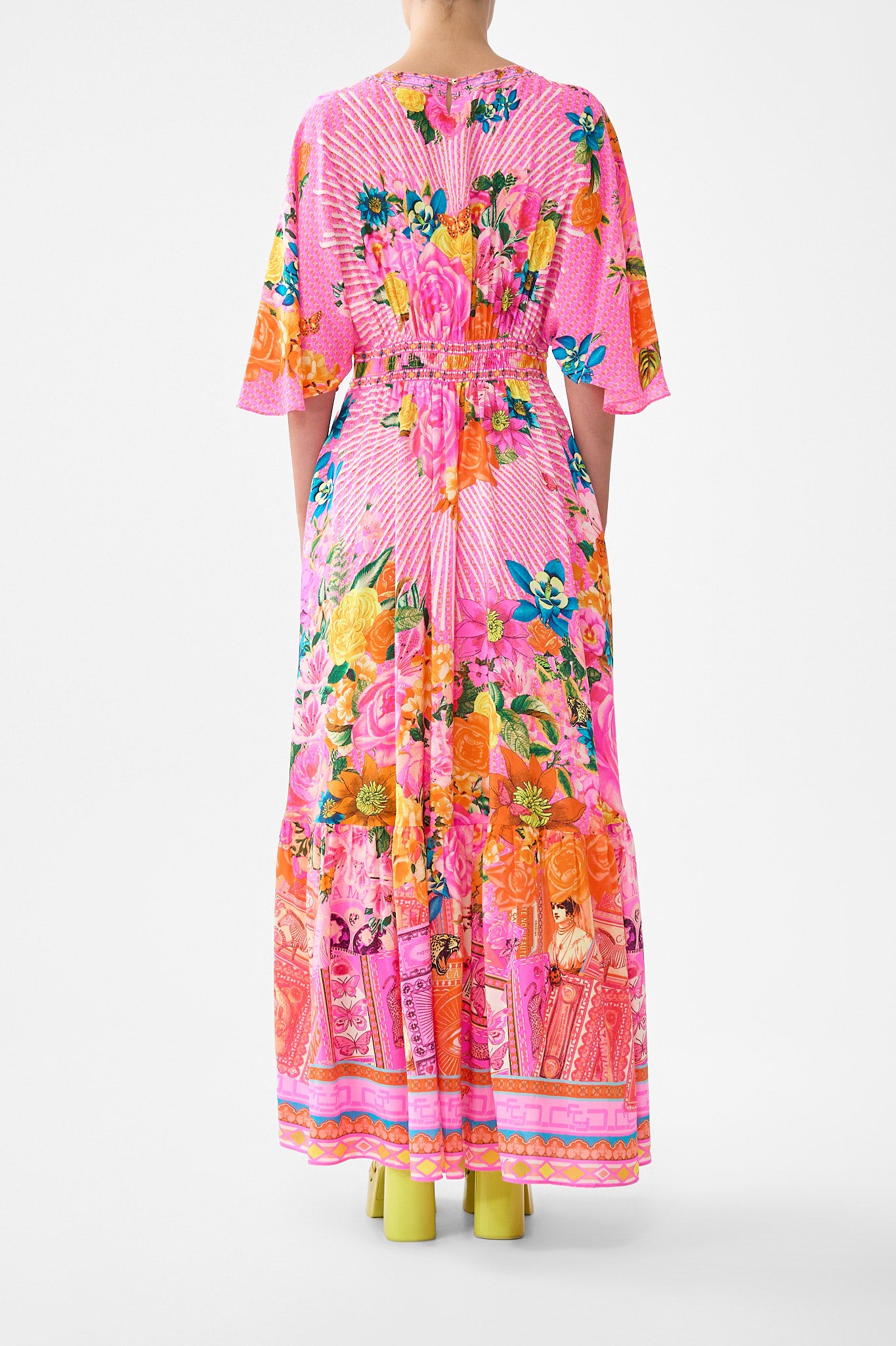 MNCAM131026140621105_2 CAMILLA Waisted Dress With Hem Ruffle Illustration Nation - Image 2