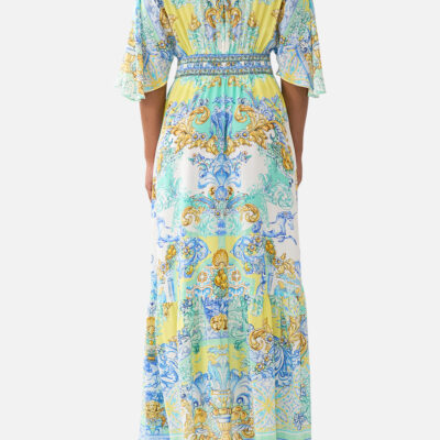 CAMILLA Waisted Dress With Hem Ruffle Dial UP the Tiles - Image 2