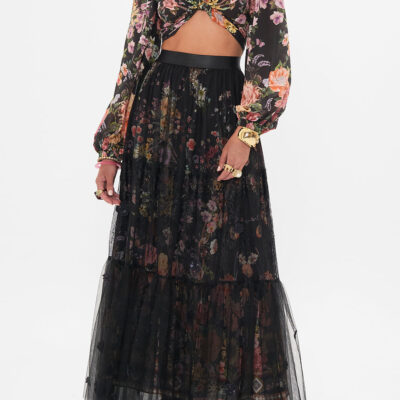 CAMILLA Waistband Ruffle Hem Skirt Letters From A Vineyard - Image 1