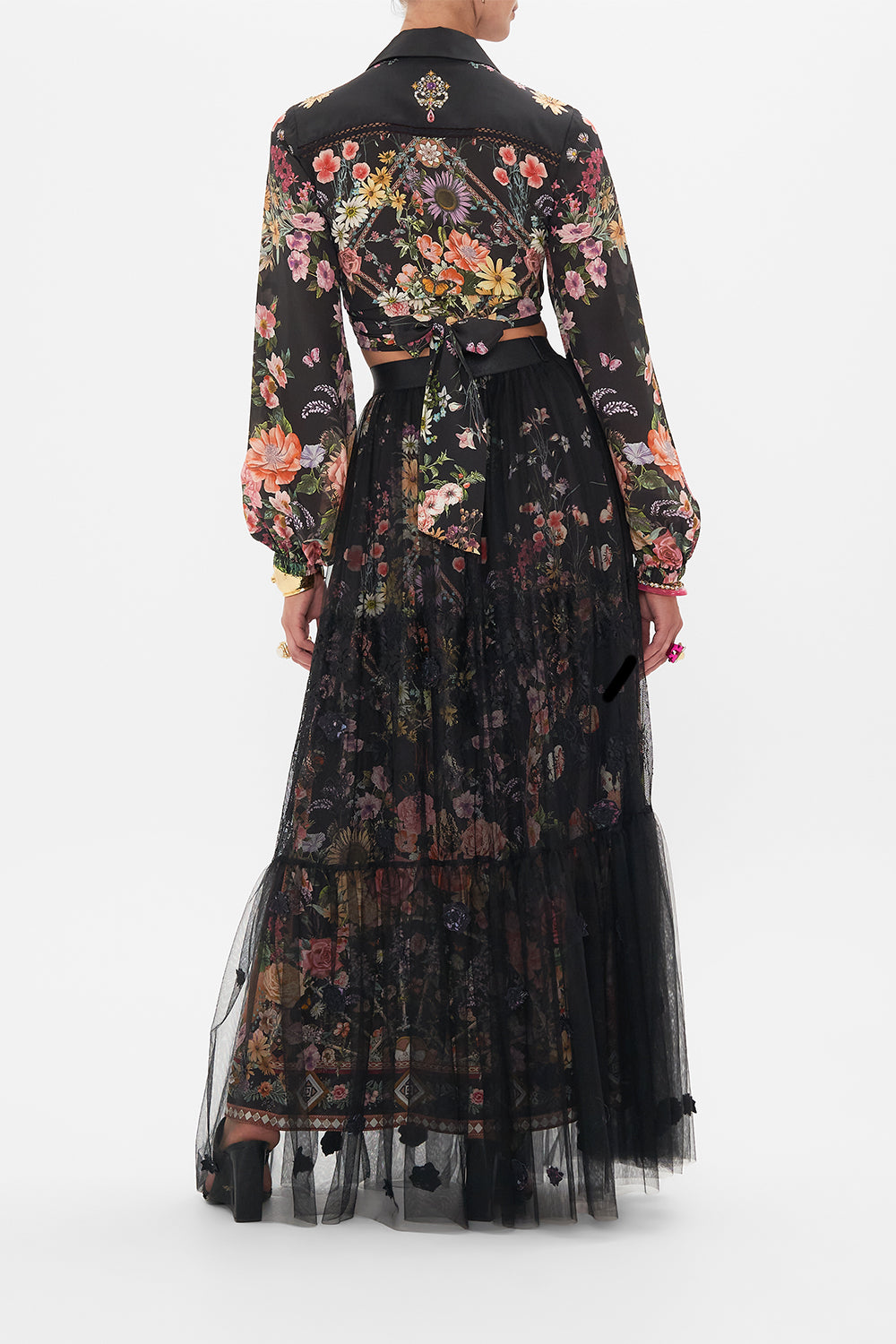 MNCAM131026140621111_2 CAMILLA Waistband Ruffle Hem Skirt Letters From A Vineyard - Image 2