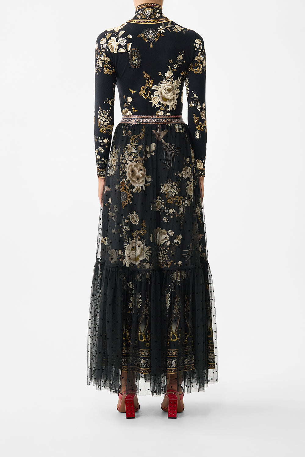 MNCAM131026140621112_2 CAMILLA Waistband Ruffle Hem Skirt Flamenco Folklore - Image 2