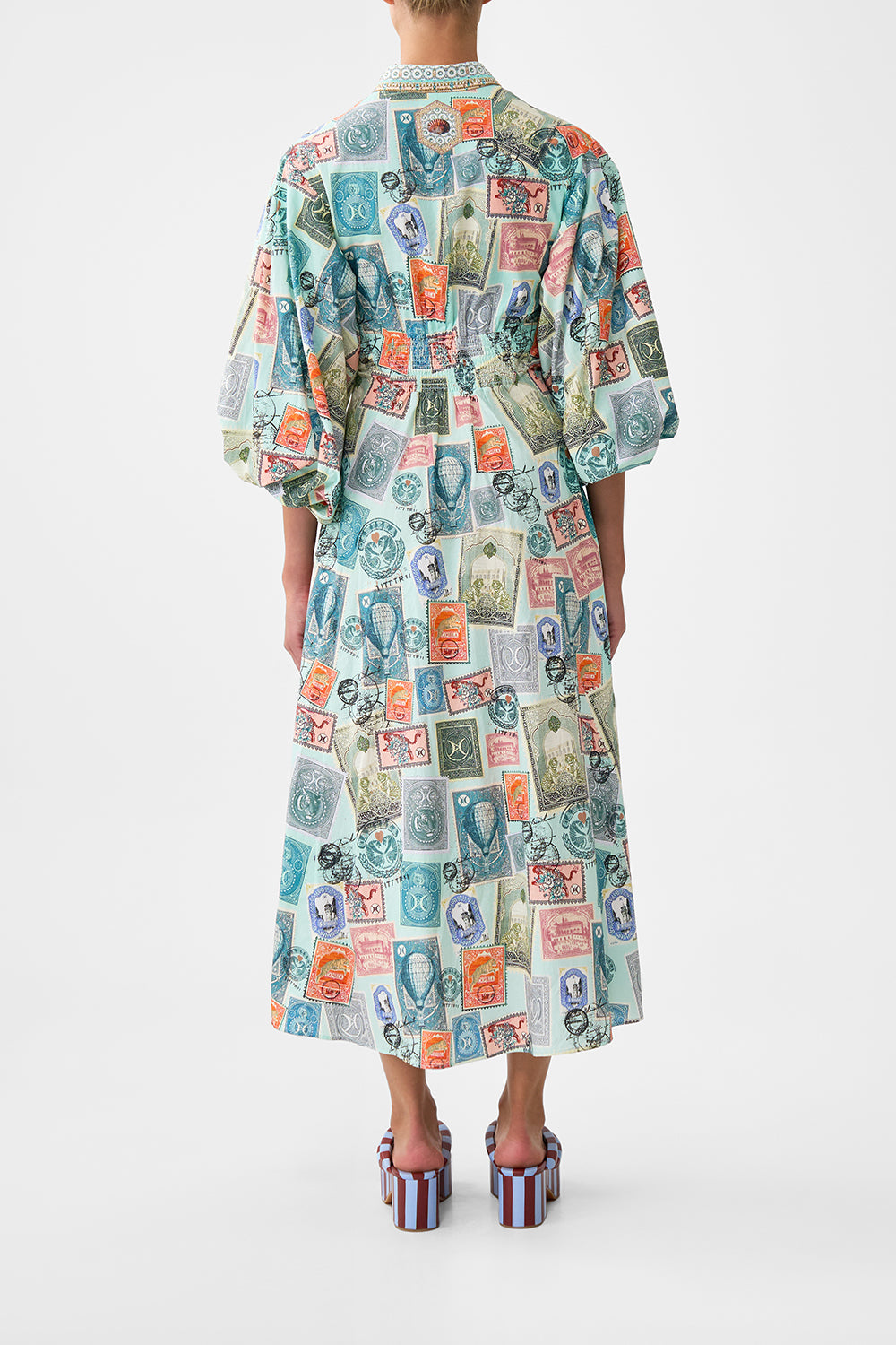MNCAM131026140621114_2 CAMILLA Waist Tie Shirt Dress With Bubble Sleeve With Love From Türkiye - Image 2