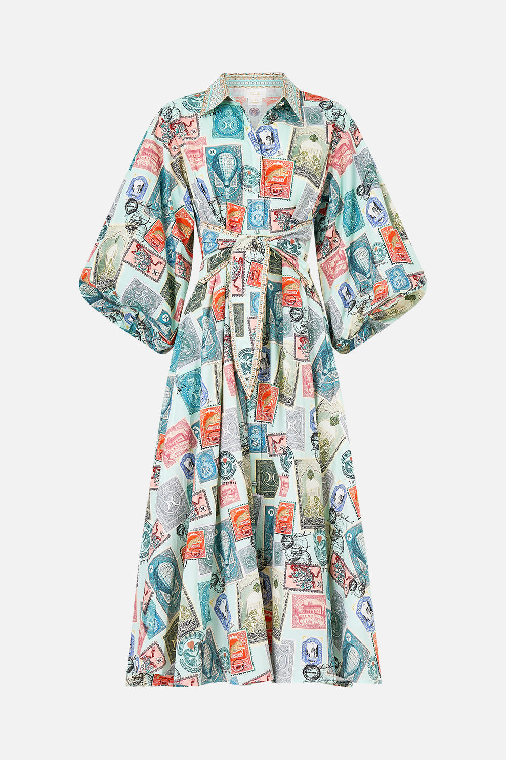 MNCAM131026140621114_3 CAMILLA Waist Tie Shirt Dress With Bubble Sleeve With Love From Türkiye - Image 3