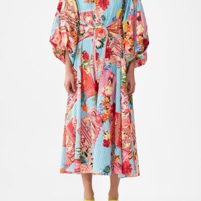 CAMILLA Waist Tie Shirt Dress With Bubble Sleeve Papers and Curious Capers - Image 1