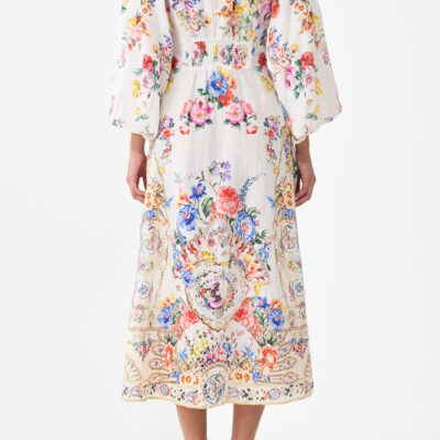 CAMILLA Waist Tie Shirt Dress With Bubble Sleeve I Left MY Heart - Image 2