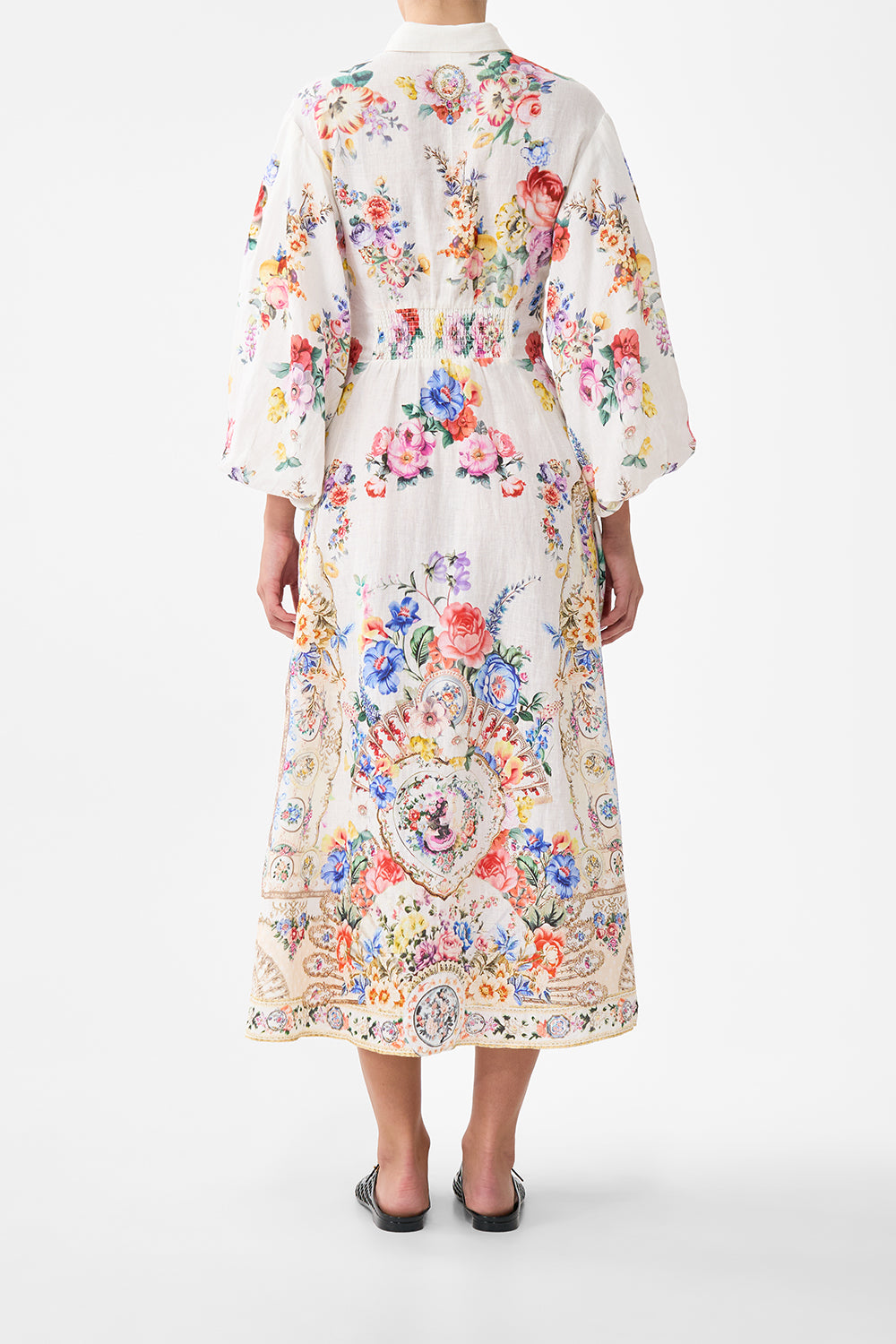 CAMILLA Waist Tie Shirt Dress With Bubble Sleeve I Left MY Heart - Image 2