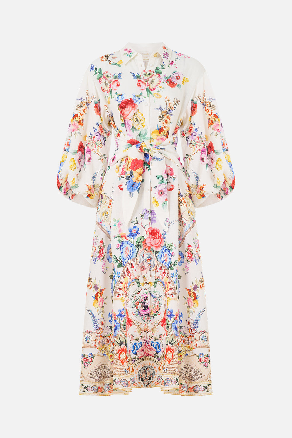 CAMILLA Waist Tie Shirt Dress With Bubble Sleeve I Left MY Heart - Image 3