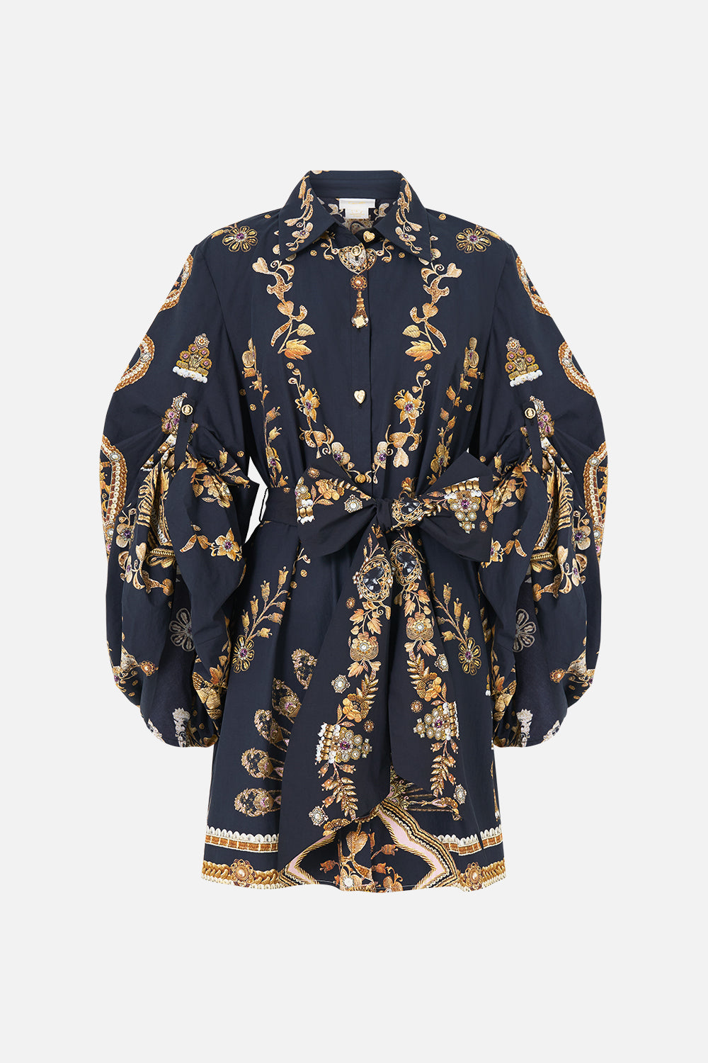 MNCAM131026140621122_3 CAMILLA Volume Sleeve Shirt Dress With Tie Taurus Rising - Image 3