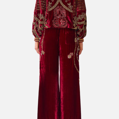 CAMILLA Velvet Zip Front Panelled Sweater Call ME A Carriage - Image 2