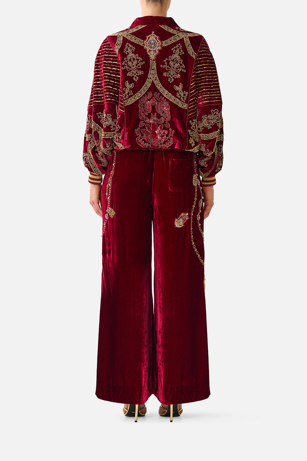 MNCAM131026140621123_2 CAMILLA Velvet Zip Front Panelled Sweater Call ME A Carriage - Image 2