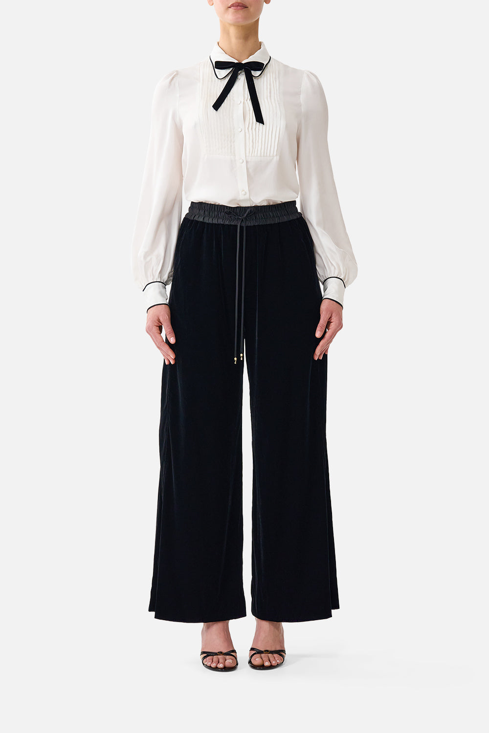 CAMILLA Velvet Relaxed Track Pant With Side Panel Leopard Libertine - Image 1