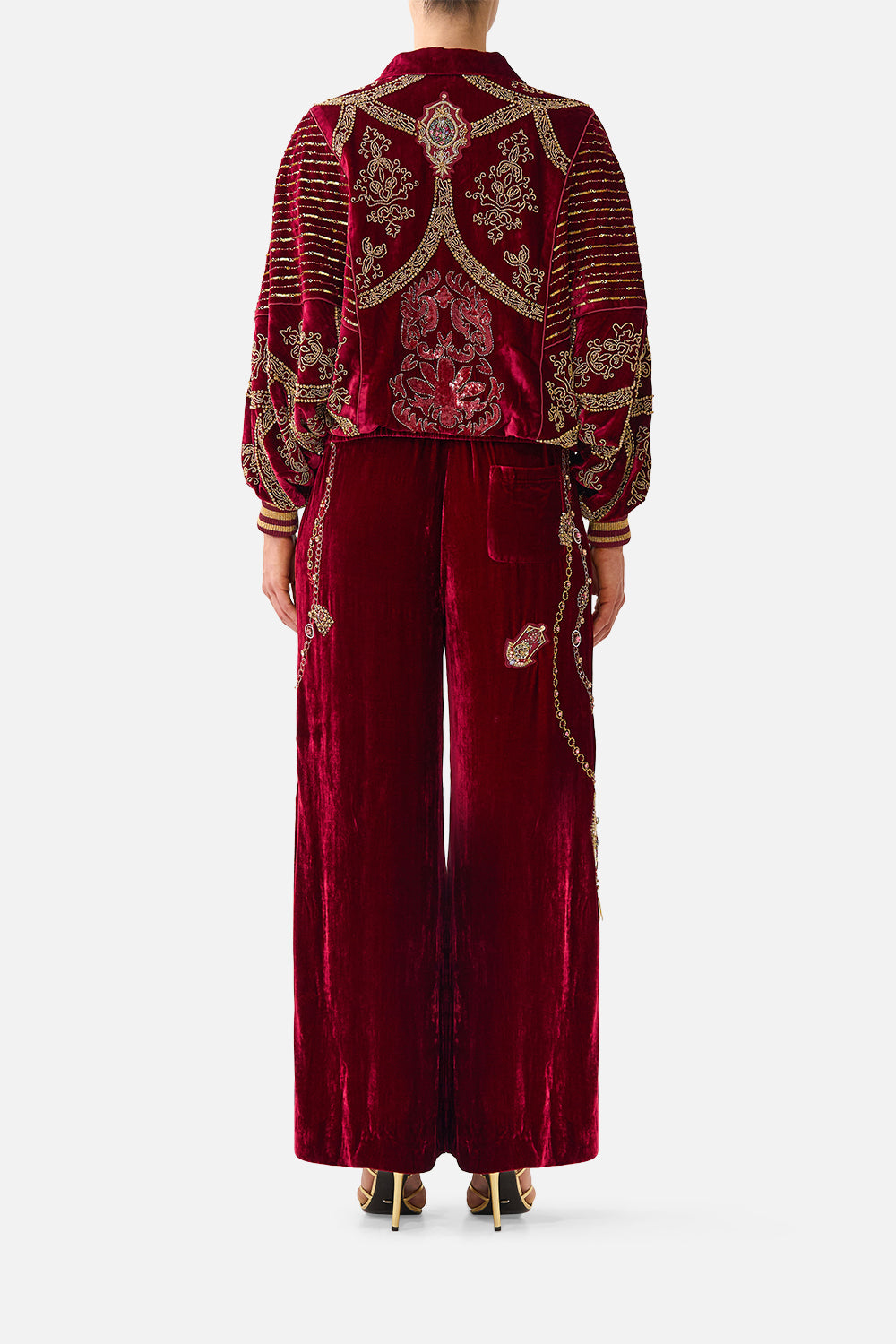 MNCAM131026140621125_2 CAMILLA Velvet Relaxed Track Pant With Side Panel Call ME A Carriage - Image 2
