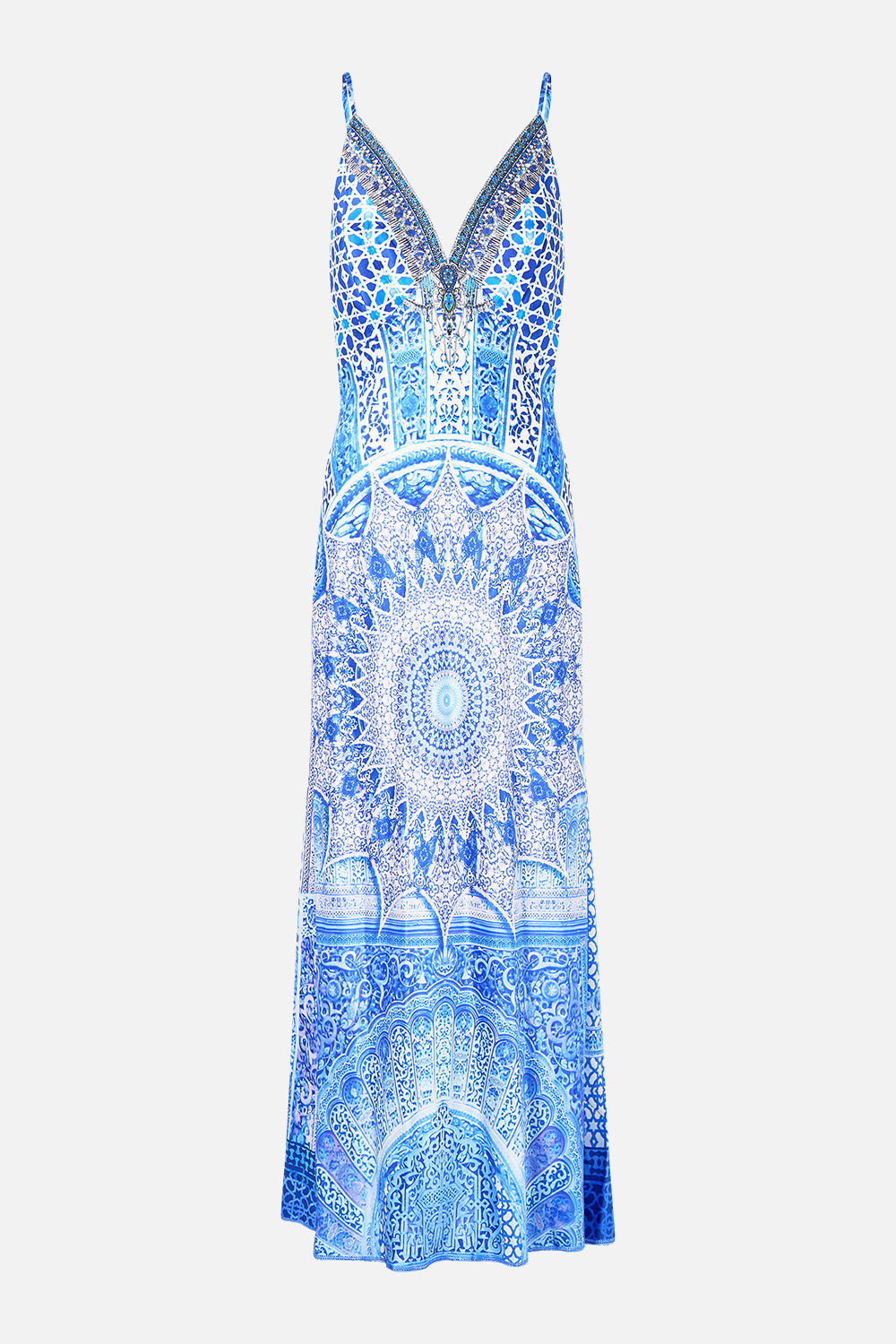 MNCAM131026140621128_3 CAMILLA V-neck Long Bias Slip Dress With Train the Bosphorous - Image 3
