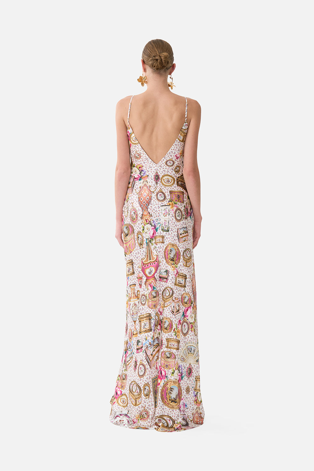 MNCAM131026140621130_2 CAMILLA V-neck Long Bias Slip Dress With Train - Image 2
