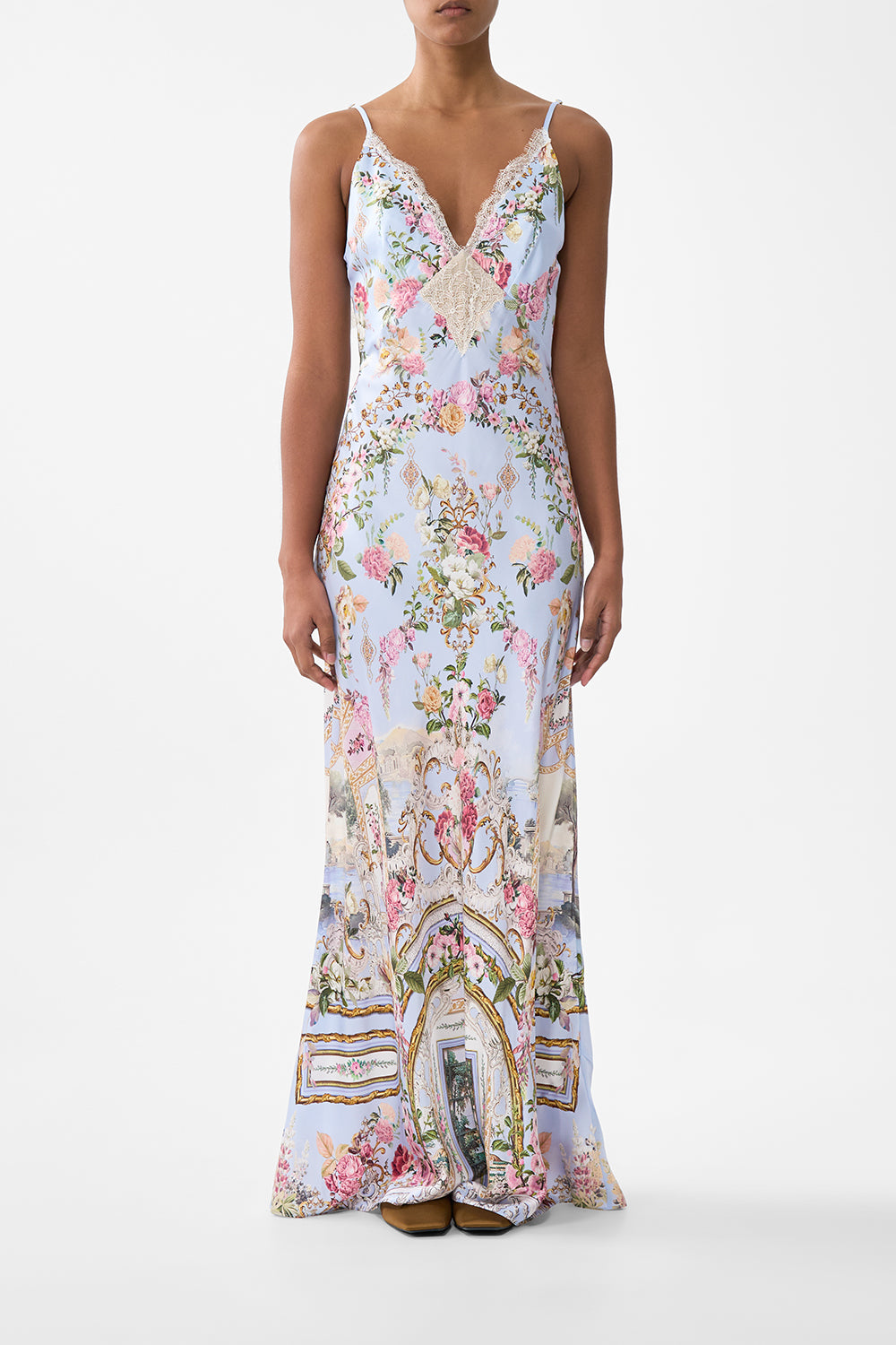 CAMILLA V Spliced Lace Slip Dress Tiled - Image 1