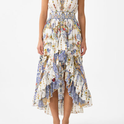 CAMILLA V Neckline High Low Dress the Pottery Parlour - Image 1