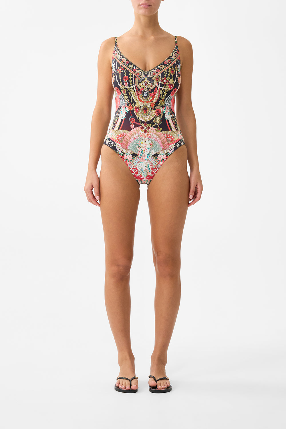 CAMILLA V Neck Underwire One Piece With Back Closure Daughters OF Duende - Image 1