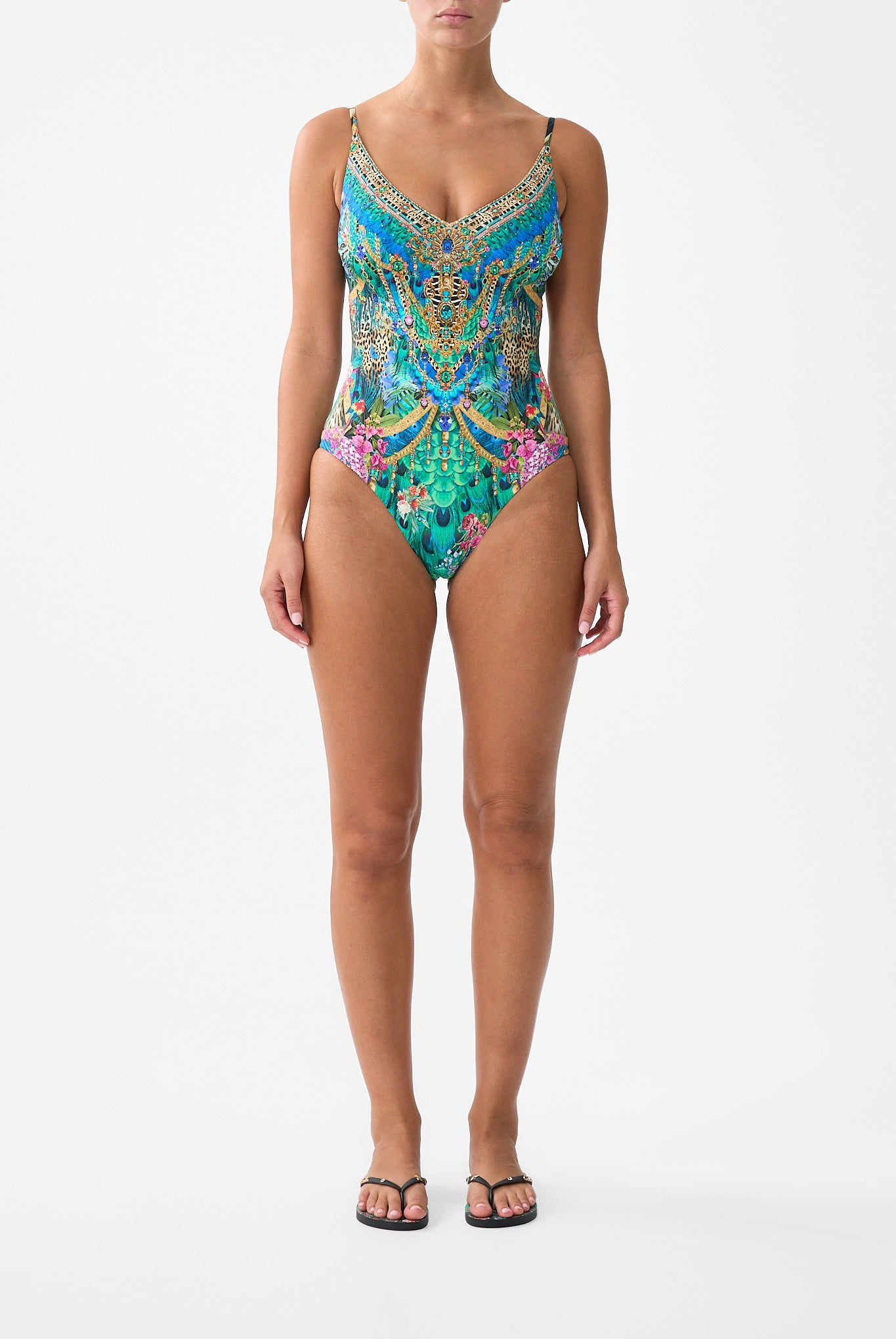 CAMILLA V Neck Underwire One Piece With Back Closure Animal Alchemy - Image 1