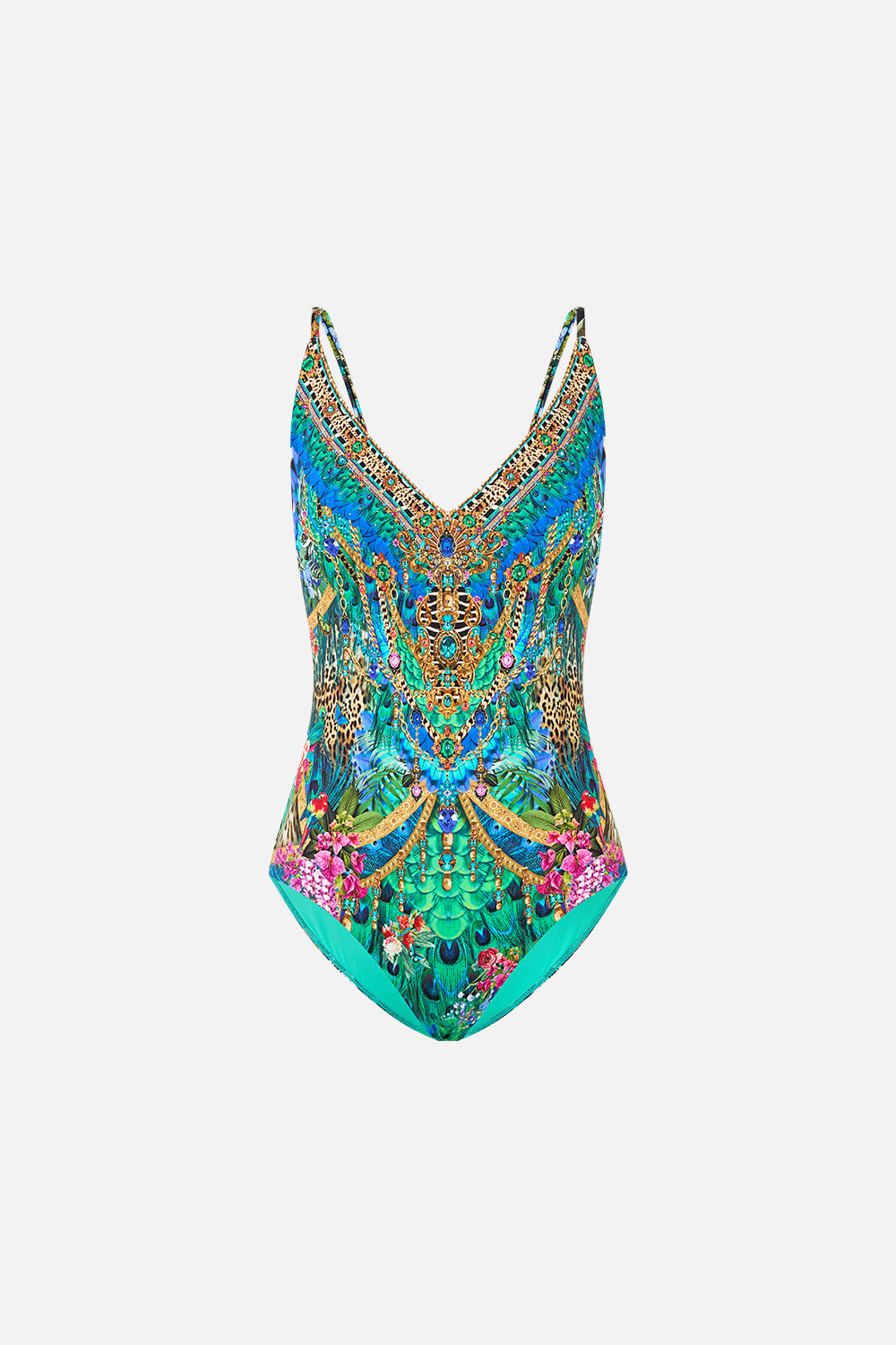 MNCAM131026140621146_3 CAMILLA V Neck Underwire One Piece With Back Closure Animal Alchemy - Image 3