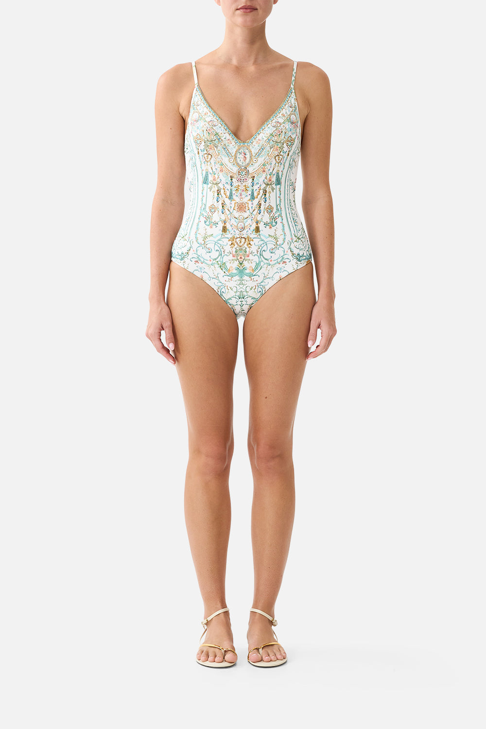 CAMILLA V Neck Underwire One Piece W Scoop Back Ballad OF the Bibliothèque - Image 1