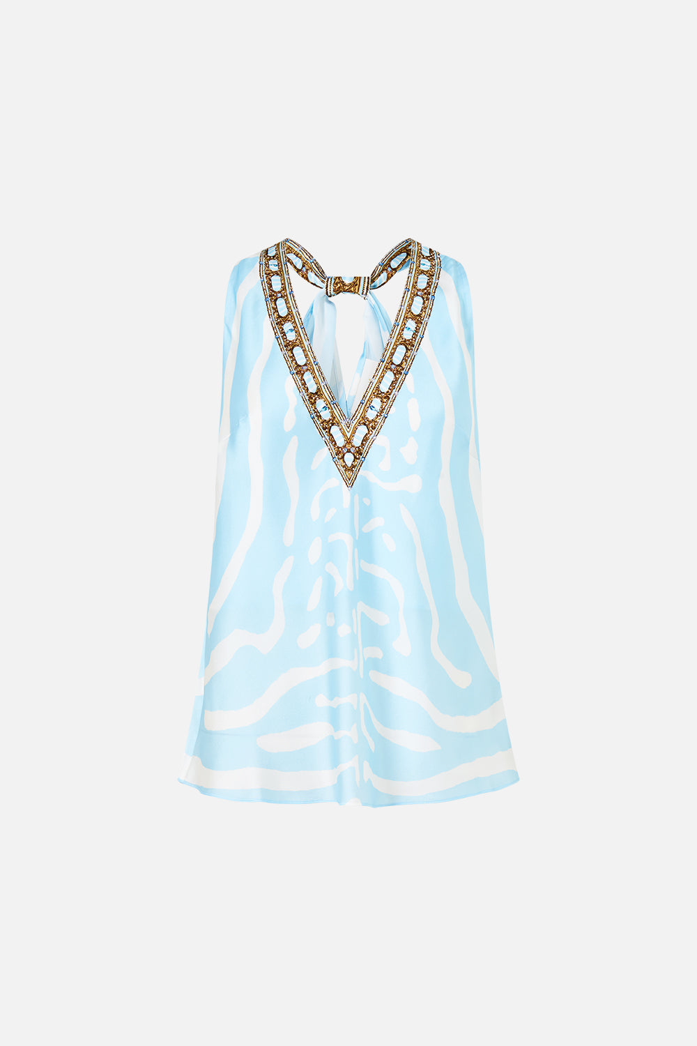 MNCAM131026140621149_3 CAMILLA V Neck Top With Knot Back Spirit OF Stripes - Image 3